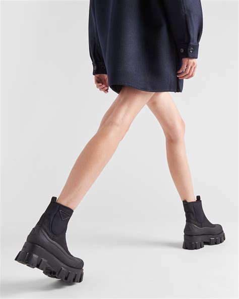 prada monolith ankle boots outfit|Prada monolith gabardine.